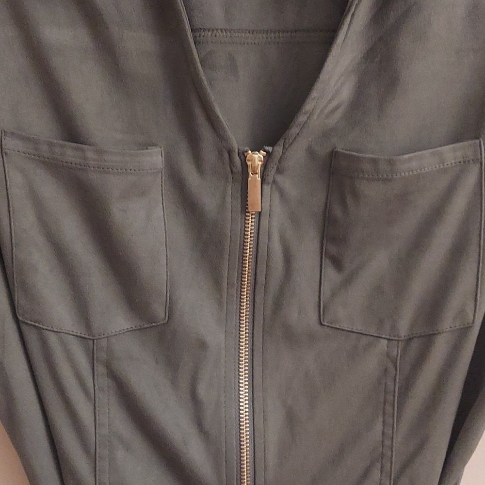 NEW NO BOUNDARIES Junior Khaki Green Utility Romper XXL - Picture 7 of 13